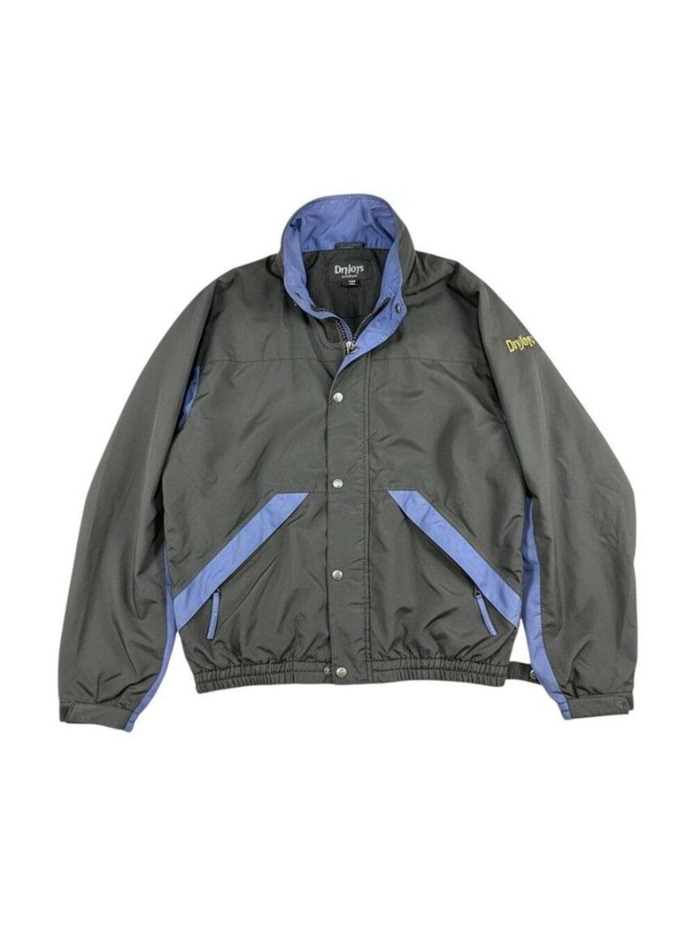 DryJoys By FootJoy Mens Small Black & Blue Full Zip Windbreaker Jacket